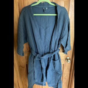 Bathen - Sage Green Waffle Weave Bath Robe Short Sleeve